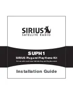 Sirius Satellite Radio SUPH1 Installation Manual preview