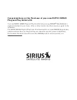 Предварительный просмотр 2 страницы Sirius Satellite Radio SUPH1 Installation Manual