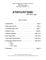 Sirius Technologies ST301U Operating Manual preview