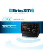 Sirius XM RAdio EDGE User Manual preview