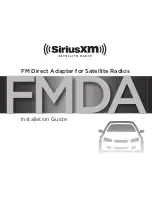 Sirius XM RAdio FMDA Installation Manual preview