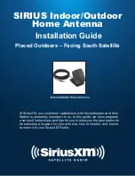 Sirius XM RAdio Indoor/Outdoor Home Antenna Installation Manual preview