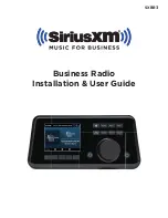 Preview for 1 page of Sirius XM RAdio SXBR3 Installation & User Manual