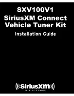 Sirius XM RAdio SXV100V1 Installation Manual preview