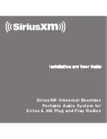 Предварительный просмотр 1 страницы Sirius XM RAdio Universal Boombox Installation And User Manual