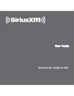 Preview for 1 page of Sirius XM RAdio Universal Vehicle Kit User Manual