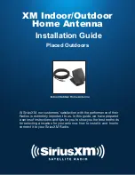 Предварительный просмотр 1 страницы Sirius XM RAdio XM Indoor/Outdoor Home Antenna Installation Manual