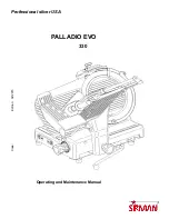 Sirman PALLADIO EVO 330 Operating And Maintenance Manual предпросмотр