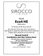 Sirocco Eco4 E4 HE Plus Installation And User Instructions Manual preview