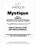 Preview for 1 page of Sirocco Mystique ECO 4 User'S And Installer'S Manual