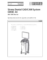 Sirona cerec ac Operating Instructions Manual preview