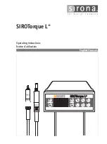 Sirona SUROTorque L+ Operating Instructions Manual preview