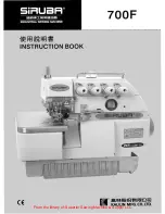 Siruba 700F Instruction Book preview