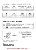 Предварительный просмотр 16 страницы Siruba PK522 Instructions And Parts List