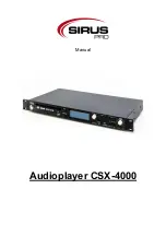 Preview for 1 page of Sirus CSX-4000 Manual