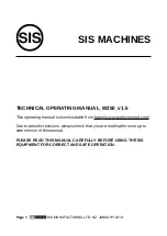 SIS SIS W250 Operating Manual предпросмотр