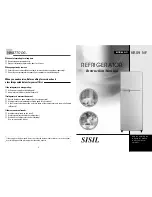 Предварительный просмотр 3 страницы SISIL KR09 NF Instruction Manual