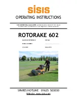 Sisis ROTORAKE 602 Operating Instructions Manual предпросмотр