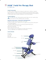 Предварительный просмотр 7 страницы Sissel Portal Pro Therapy Chair Instructions For Use Manual