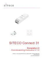 Предварительный просмотр 1 страницы Siteco Connect 31 Commissioning Instruction