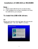 Предварительный просмотр 3 страницы Sitecom USB to Fast IrDA User Manual