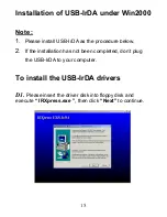 Предварительный просмотр 15 страницы Sitecom USB to Fast IrDA User Manual