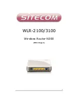 Sitecom WLR-2100 User Manual preview