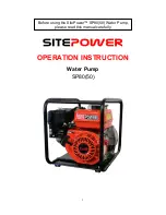 Preview for 1 page of Sitepower SP50 Operation Instruction Manual