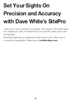 Предварительный просмотр 2 страницы SitePro Dave Whites RD 105 Operating Manual