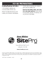 Предварительный просмотр 4 страницы SitePro Dave Whites RD 105 Operating Manual