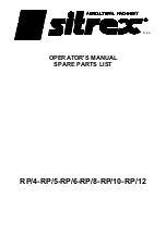 sitrex RP/10 Operator'S Manual & Spare Parts List предпросмотр