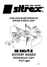 Предварительный просмотр 1 страницы sitrex SR 320/8 H Use And Maintenance Spare Parts List