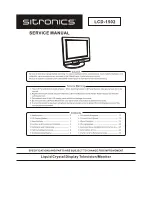 Предварительный просмотр 1 страницы SITRONICS LCD-1502 Service Manual