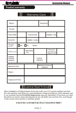 Preview for 17 page of SIVUATEK M1-65 Installation And Instruction Manual