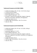 Preview for 27 page of SIXTOL SX FIVE SX1010 Instructions For Use Manual