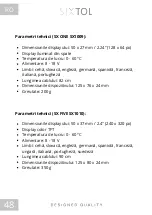 Preview for 49 page of SIXTOL SX FIVE SX1010 Instructions For Use Manual