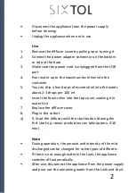 Preview for 3 page of SIXTOL SX4001 Instructions For Use Manual