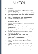 Preview for 4 page of SIXTOL SX4001 Instructions For Use Manual