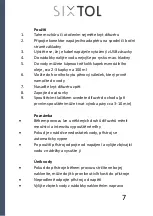 Preview for 8 page of SIXTOL SX4001 Instructions For Use Manual