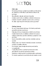 Preview for 14 page of SIXTOL SX4001 Instructions For Use Manual