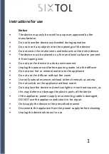 Preview for 2 page of SIXTOL SX4008 Instructions For Use Manual