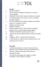 Preview for 13 page of SIXTOL SX4008 Instructions For Use Manual