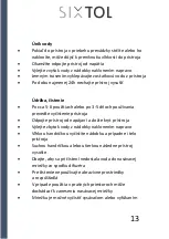 Preview for 14 page of SIXTOL SX4008 Instructions For Use Manual