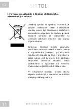 Предварительный просмотр 12 страницы SIXTOL SX4010 Instructions For Use Manual