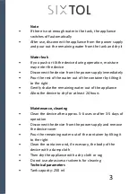 Preview for 4 page of SIXTOL SX4014 Instructions For Use Manual