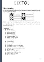 Preview for 2 page of SIXTOL SX6001 Instructions For Use Manual