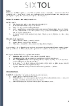 Preview for 9 page of SIXTOL SX6001 Instructions For Use Manual