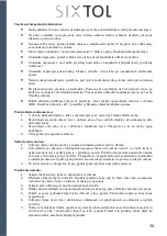 Preview for 21 page of SIXTOL SX6001 Instructions For Use Manual