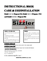 Sizzler SIZ-26 Instructional Book preview