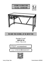 Preview for 1 page of SJ COLLECTION G104001200 Assembly Instructions Manual